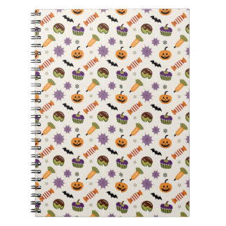 Espiral Caderno de Doces de Halloween Assustador