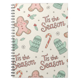 Espiral Caderno de Doodle de Natal Tis the Season | Fofo 