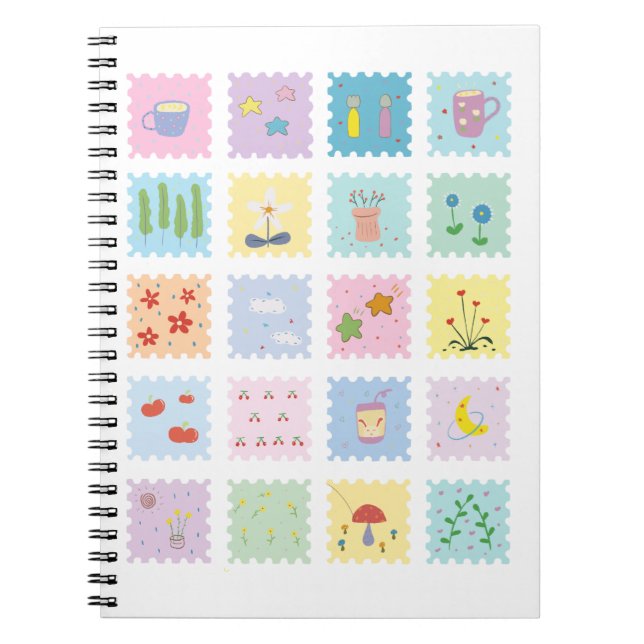 Espiral Caderno de elementos fofos (Frente)