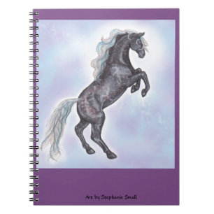 Espiral Caderno de elevação cinzento do cavalo