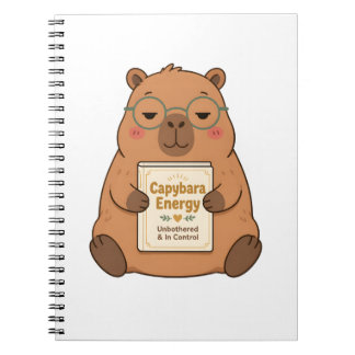 Espiral Caderno de Energia do Capivara Despreocupado Óculo