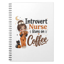 Caderno de Enfermeira Introvertida Halloween Engra