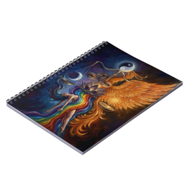 Espiral Caderno de Equilíbrio Phoenix Yin Yang (Left Side)