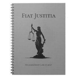 Espiral Caderno de Estudo da Senhora da Justiça Cinza Estu