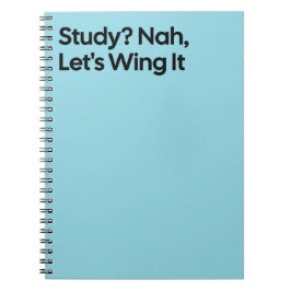 Espiral Caderno de Estudo Divertido Wing It