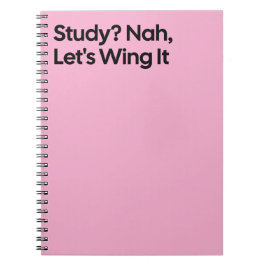 Espiral Caderno de Estudo Engraçado Wing It