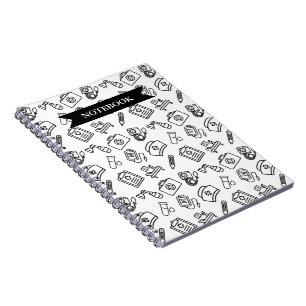 Espiral Caderno de Estudo Minimalista para Estudantes de E