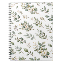 Espiral Caderno de Eucalipto Botânico Elegante