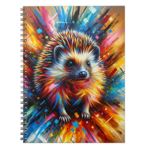 Espiral Caderno de Explosão de Ouriço Neon