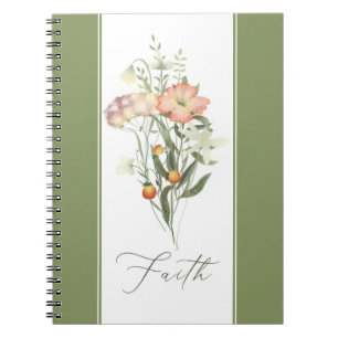 Espiral Caderno de Fé das Flores Silvestres