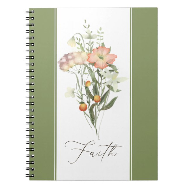 Espiral Caderno de Fé das Flores Silvestres (Frente)