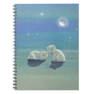 Espiral Caderno de Filhotes de Urso Polar Fofos