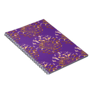 Espiral Caderno de flores de dália
