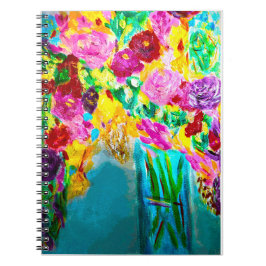 Espiral Caderno de Flores em um Vaso