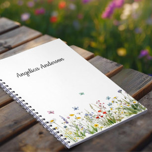 Espiral Caderno de Flores Silvestres e Borboletas Capricho
