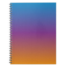 Caderno de Fotos com Gradiente Azul, Roxo e Laranj