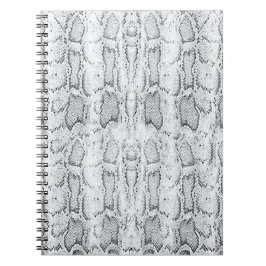 Espiral Caderno de Fotos com Impressão de Pele de Cobra Py