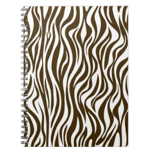Espiral Caderno de Fotos com Impressão de Pele de Zebra Ma