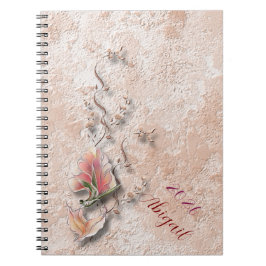Espiral Caderno de fotos com relevo da Natureza Elegante