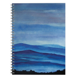 Espiral Caderno de Fotos da Paisagem da Montanha Azul