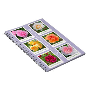 Espiral Caderno de Fotos das Rosas Inglesas