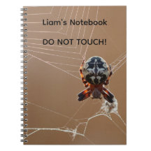 Caderno de Fotos de Aranha Personalizado - Nome Pe
