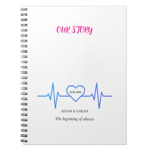 Espiral Caderno de Fotos de Batimento Cardíaco Personaliza
