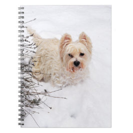 Espiral Caderno de Fotos de Cachorro Westie Snow White