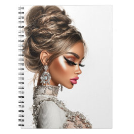 Espiral Caderno de Fotos Glam Girl Elegância Trançada Espi
