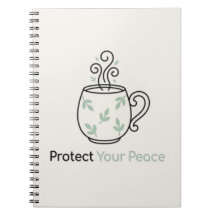 Caderno de Fotos Minimalista Proteja Sua Paz