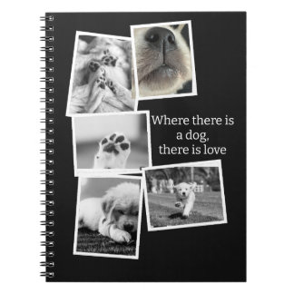 Espiral Caderno de Fotos Onde Há um Cachorro