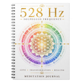 Espiral Caderno de Frequência Solfeggio 528 Hz – Amor, Tra