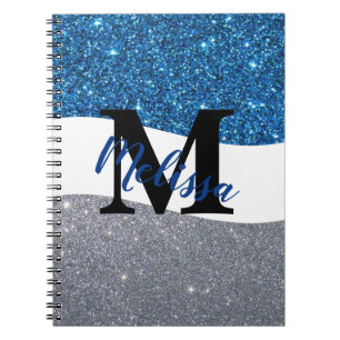 Espiral Caderno de glitter de duas cores personalizado