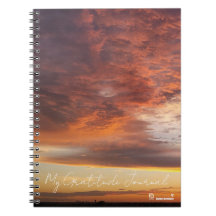 Caderno de Gratidão com Capa de Pôr do Sol
