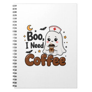 Espiral Caderno de Halloween de Enfermeira Fantasma Engraç