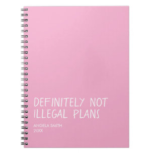 Espiral Caderno de Humor Negro Engraçado, Diário Sarcástic
