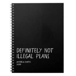 Espiral Caderno de Humor Negro Engraçado, Diário Sarcástic