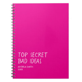 Espiral Caderno de Ideias Ruins Super Secretas – Humor Neg