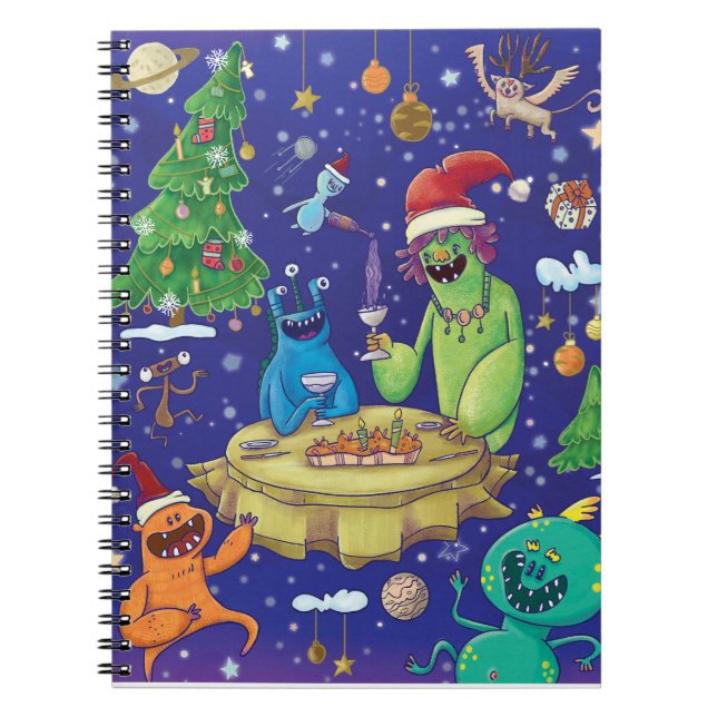 Espiral Caderno de Ilustração de Monstros Caprichosos (Frente)