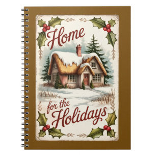 Espiral Caderno de Inverno de Volta para Casa nas Férias