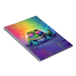 Espiral Caderno de Jacaré Usando Óculos de Sol