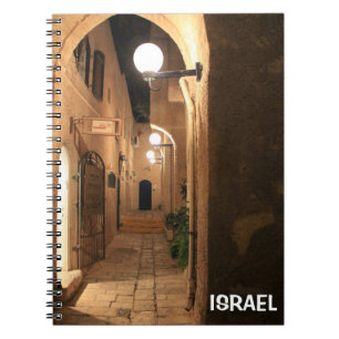 Espiral Caderno de Jaffa velho em Israel