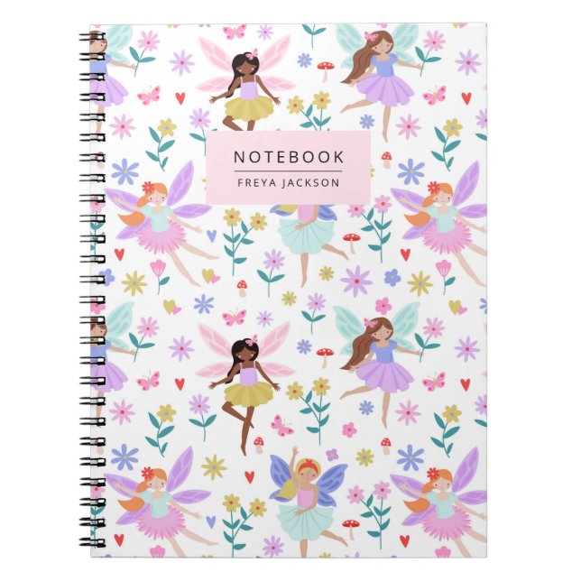 Espiral Caderno de Jardim de Fada Caprichoso (Frente)