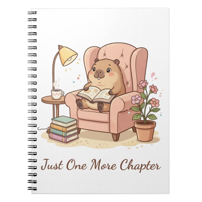 Espiral Caderno de Leituras do Cute Capybara – Só Mais Um  (Frente)