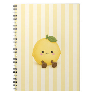 Espiral Caderno de Limão Kawaii Fofo