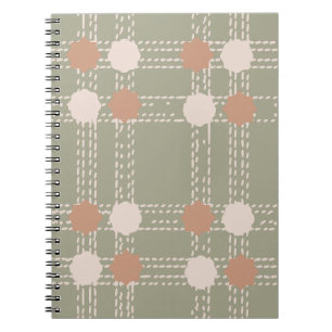 Espiral Caderno de Linhas e Círculos
