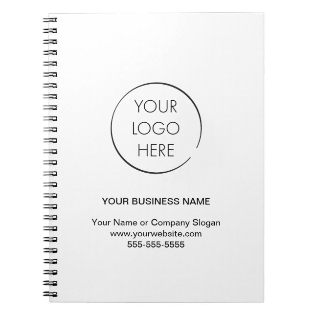 Espiral Caderno de Logo Marca Empresa Comercial (Frente)