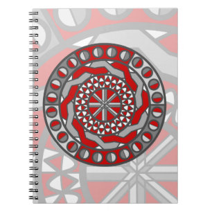 Espiral Caderno de Máquinas Vermelhas