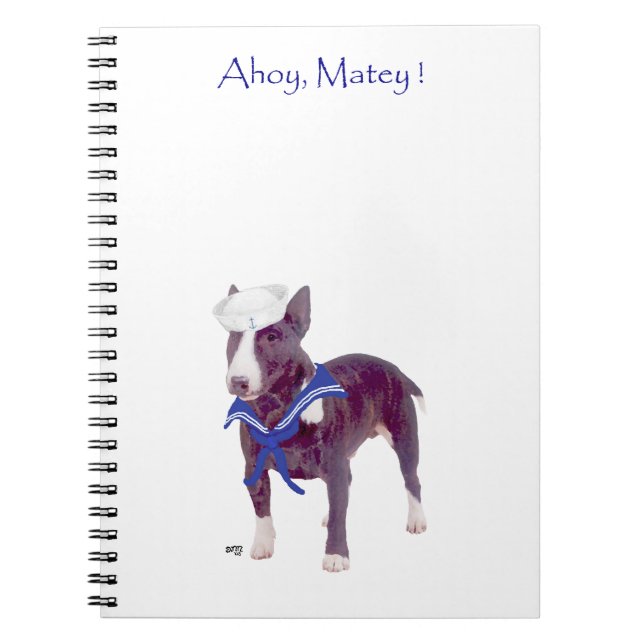 Espiral Caderno de Marinheiro Bull Terrier (Frente)