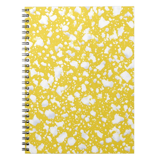 Espiral Caderno de Mármore Amarelo Dourado (Frente)